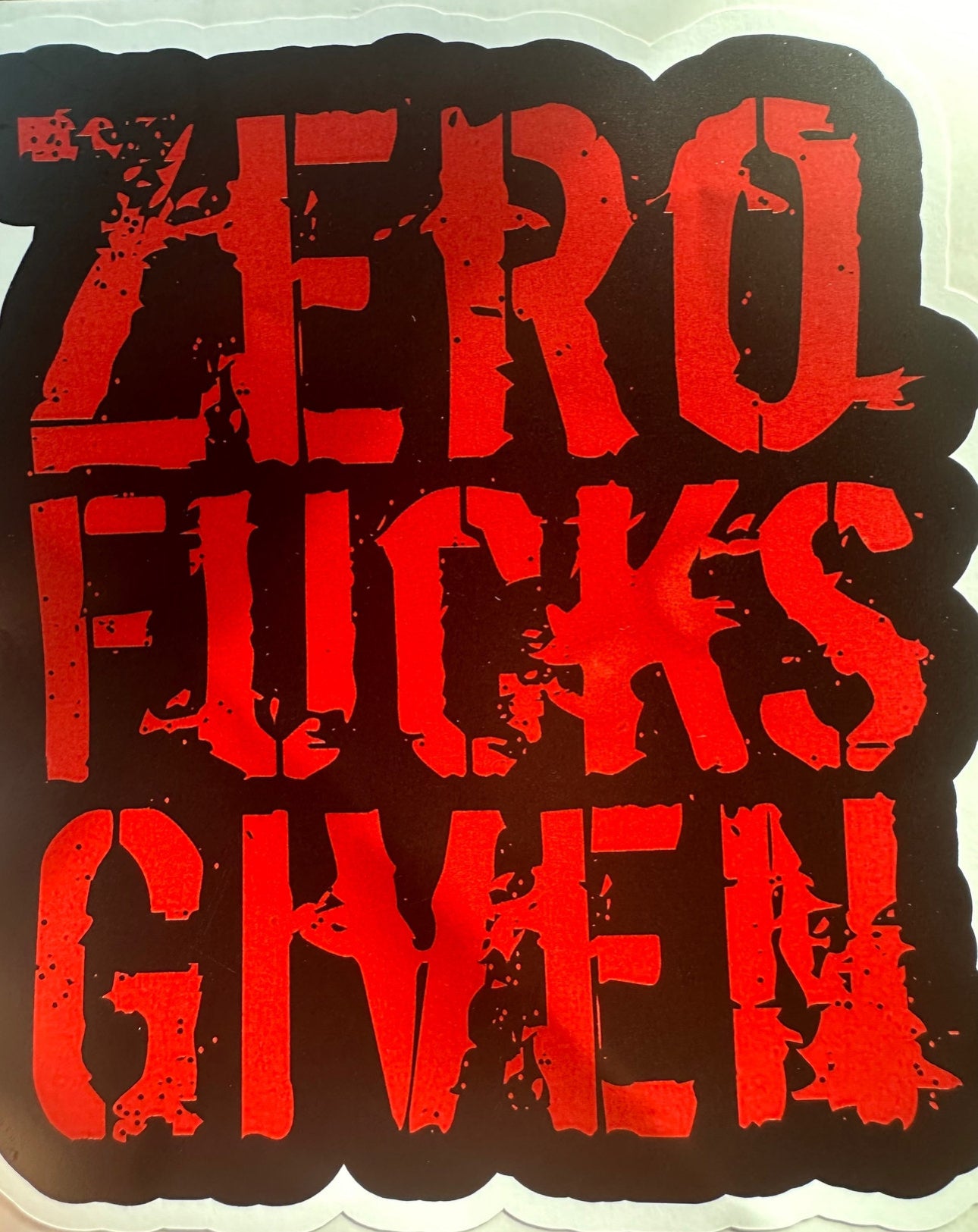 ZERO FUCKS DECAL