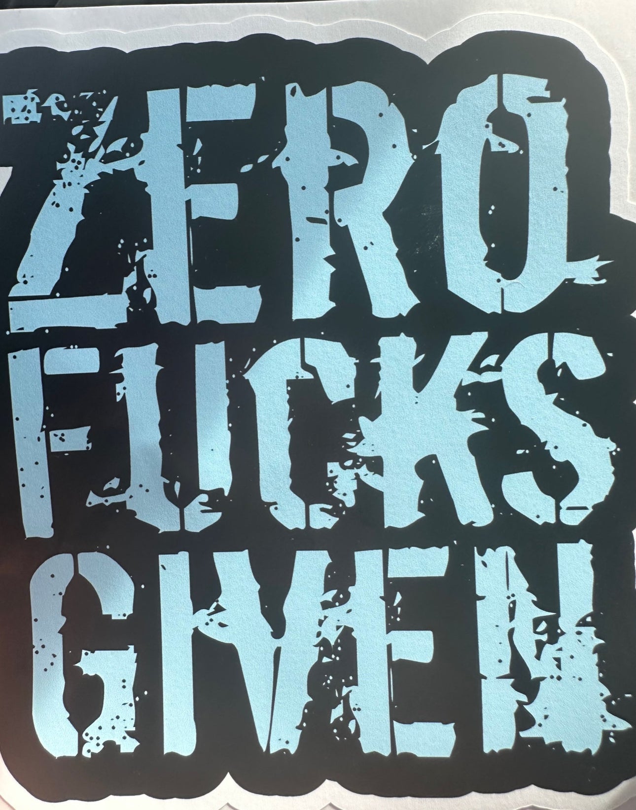 ZERO FUCKS DECAL