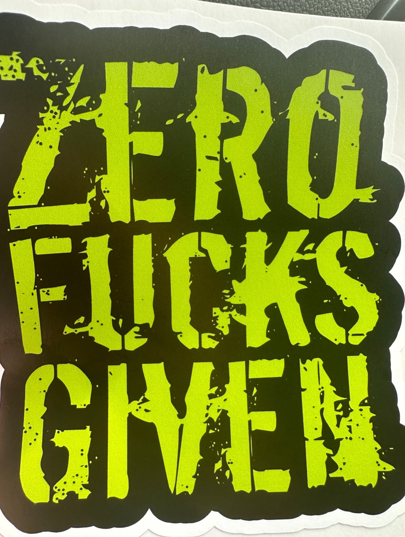 ZERO FUCKS DECAL
