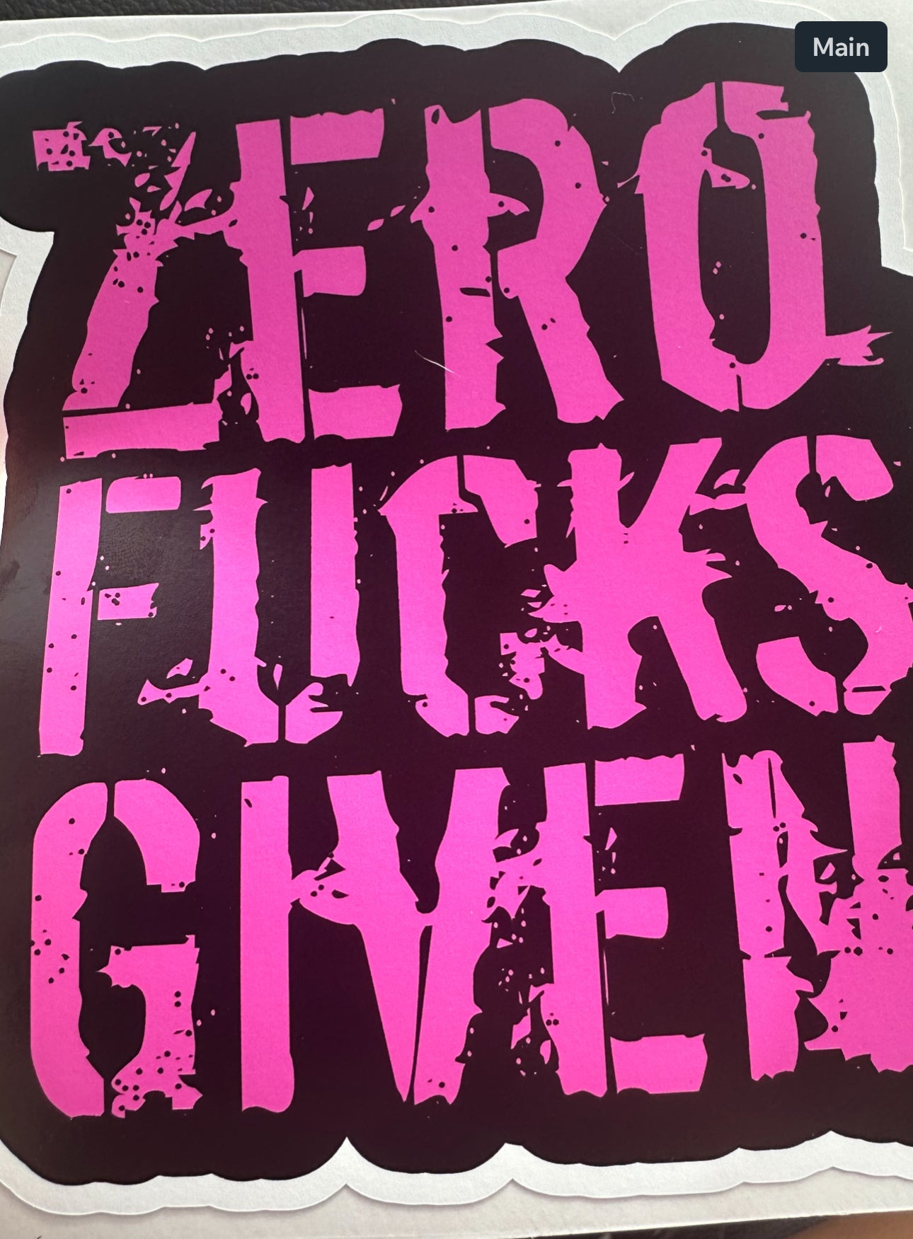 ZERO FUCKS DECAL