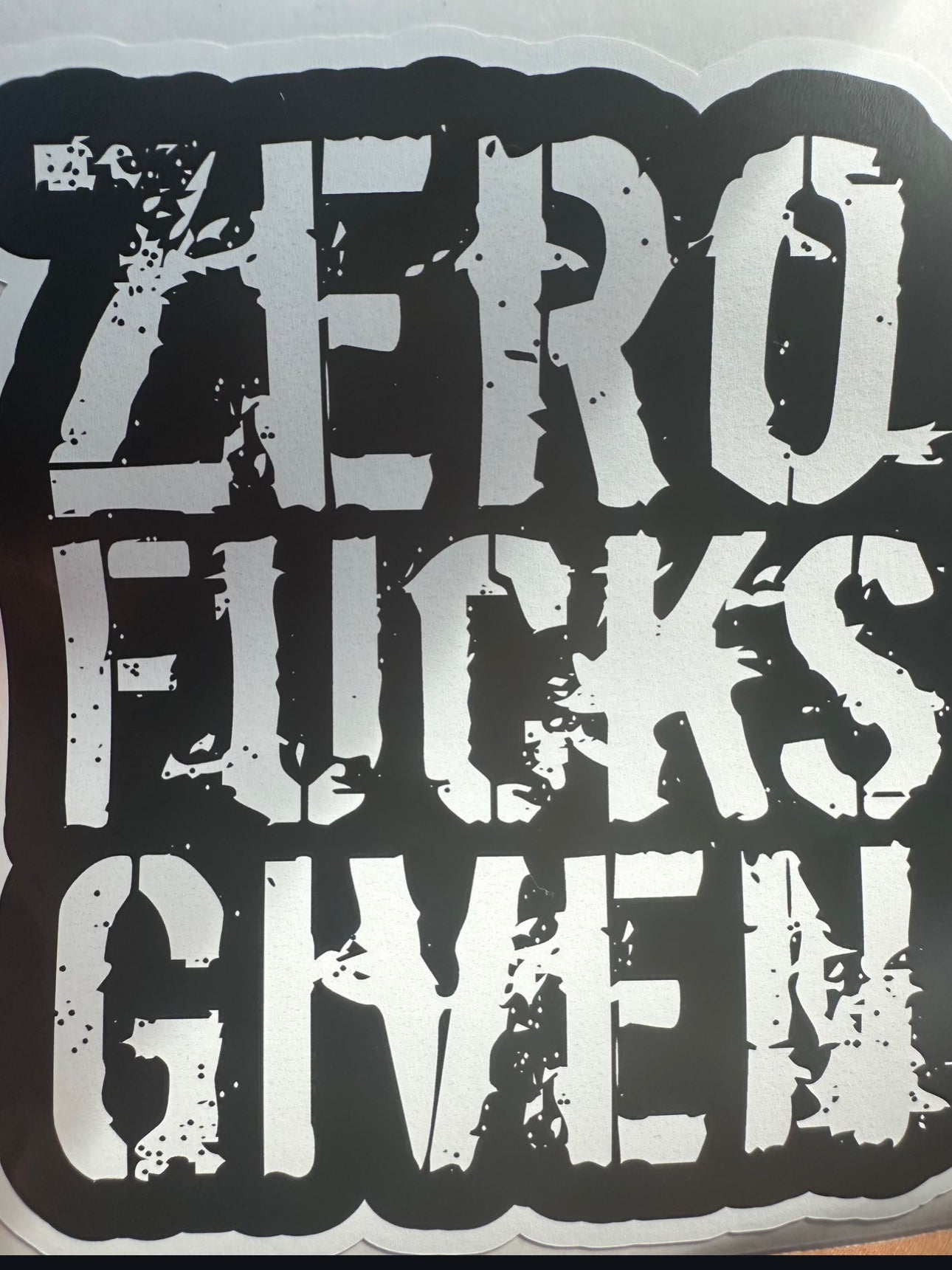 ZERO FUCKS DECAL