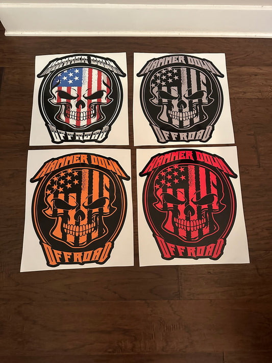 HAMMER DOWN DECALS 18" TALL