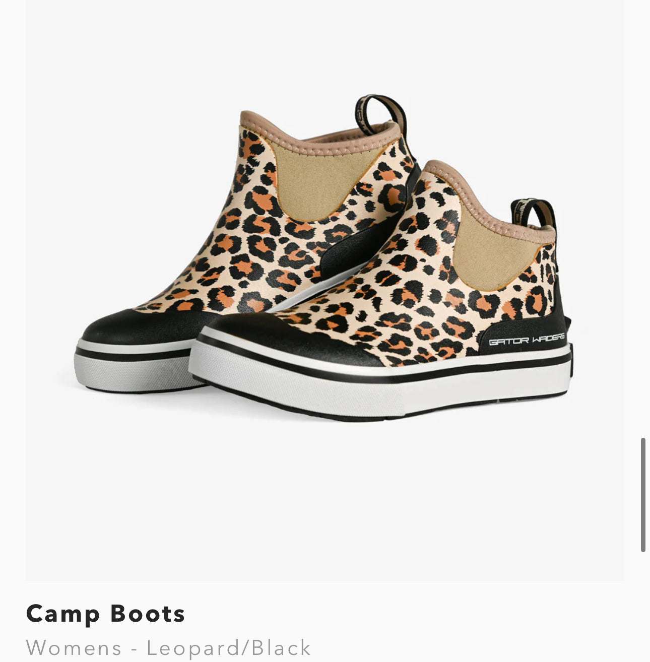 Camp Boots women's- leopard/black