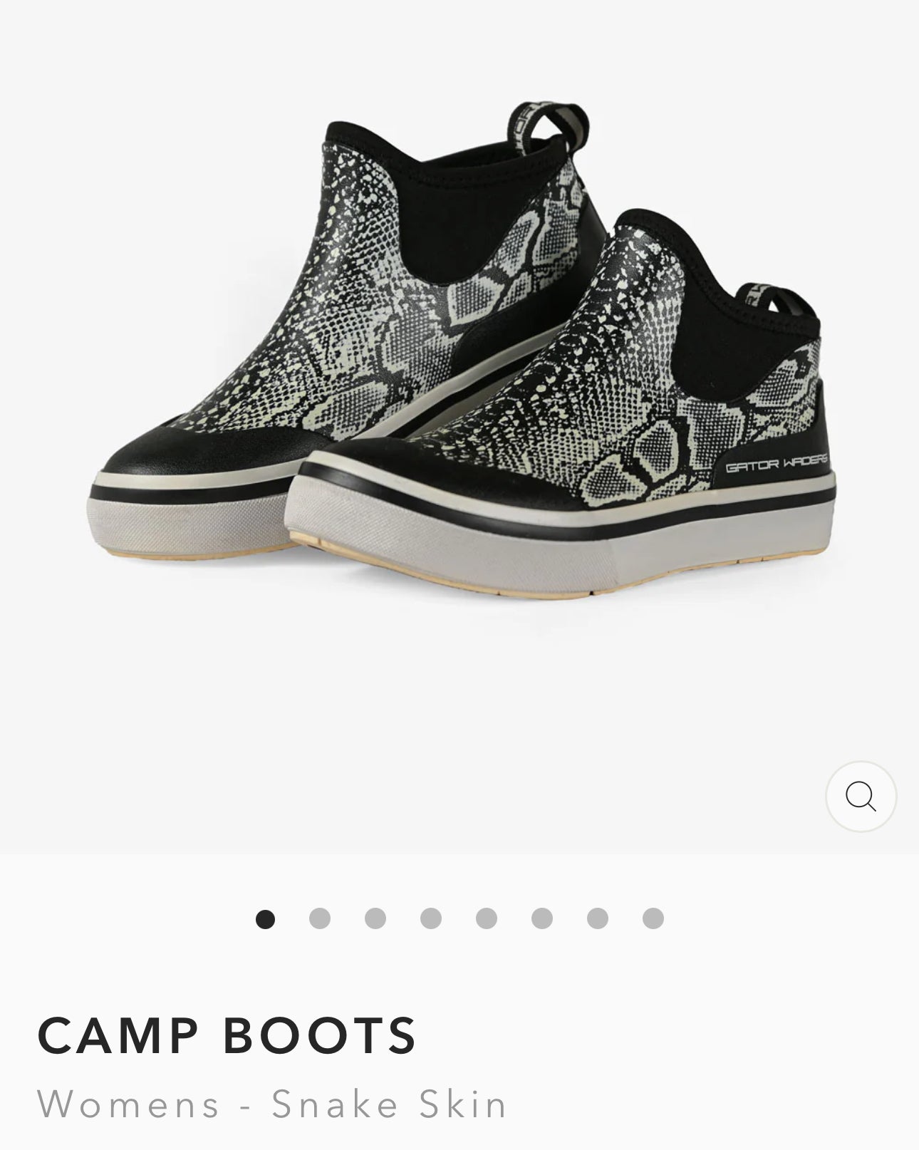 Camp boots-women -snake skin